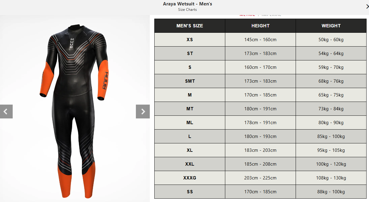 Ex-demo Araya Wetsuit 2:4 Mens - XL