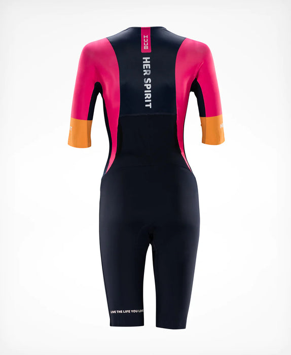 Her Spirit Long Course Tri Suit Patchwork - Women's