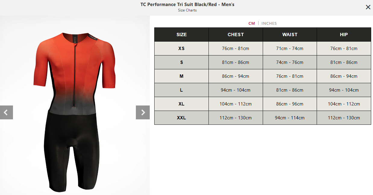 TC Performance Trisuit - Black/Red